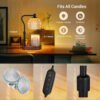 Hearthglow Crystal Candle Warmer Lamp with Dimmer & Timer