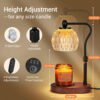Hearthglow Crystal Candle Warmer Lamp with Dimmer & Timer