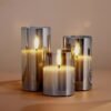 Hearthglow Flameless LED Candles with Remote, Set of 3