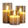 Hearthglow Flameless LED Candles with Remote, Set of 3